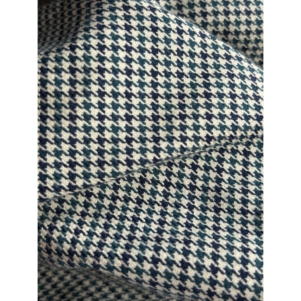 Talbots Women's Pants Size 10 Chatham Button Ankles Green Houndstooth - Picture 5 of 10